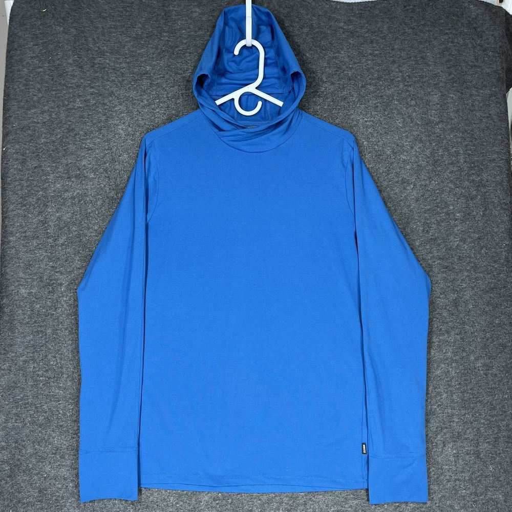 REI Co-op Sahara Shade Hoodie Mens M Blue Hiking Trail Gorp UPF 50